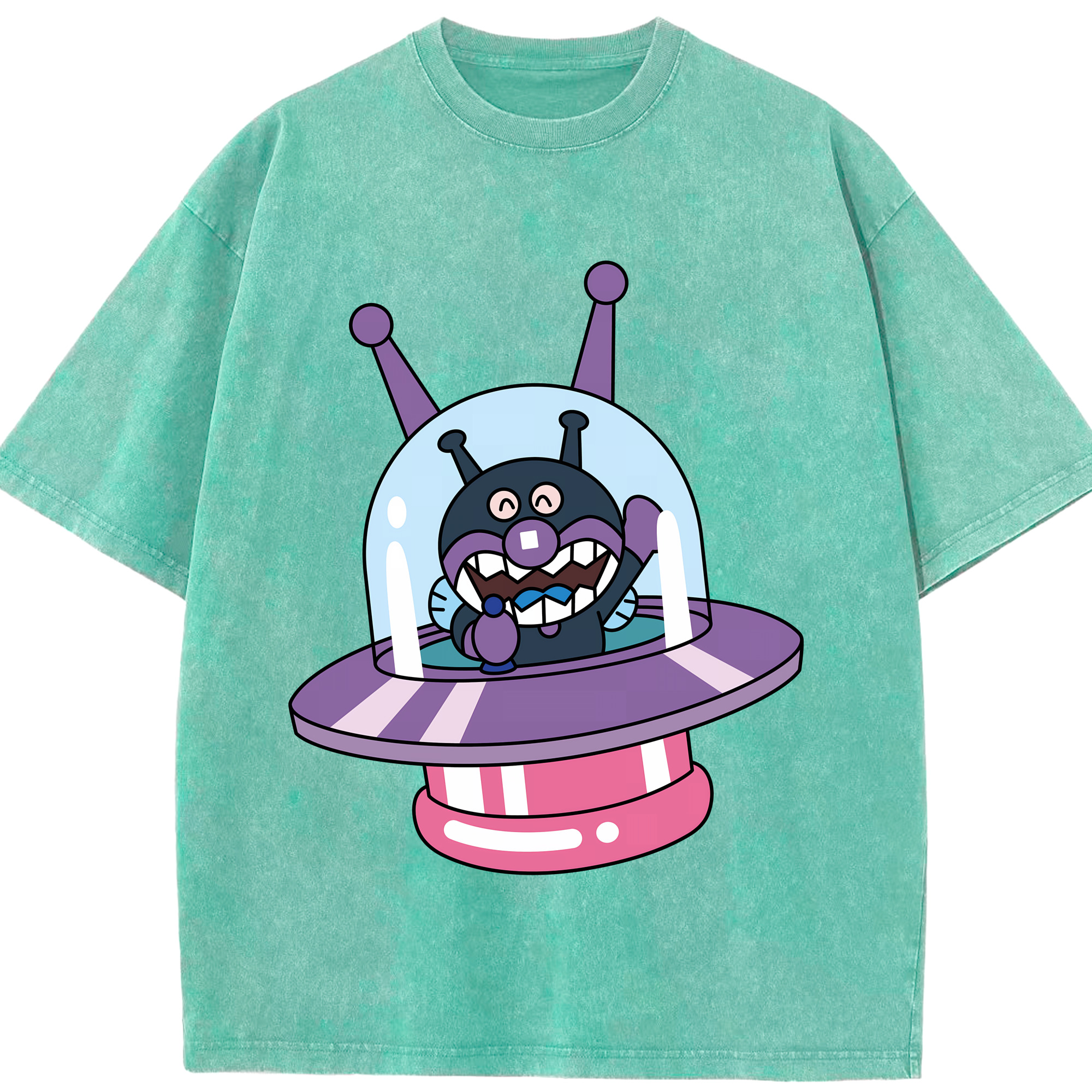 （画像用） アンパンマン Anpanman 綿100% ヴィンテージ風 半袖Tシャツ（フロントプリント）